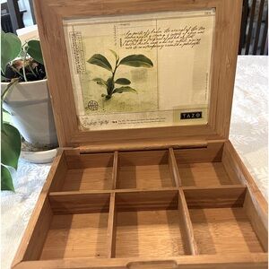 Tazo Tea wooden box